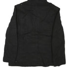 GUESS Mens Black Zip Jacket M Cotton Blend Hooded Casual Style