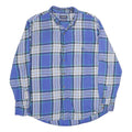 CHAPS Mens Blue & White Plaid Cotton Shirt XL Button Down Casual Classic