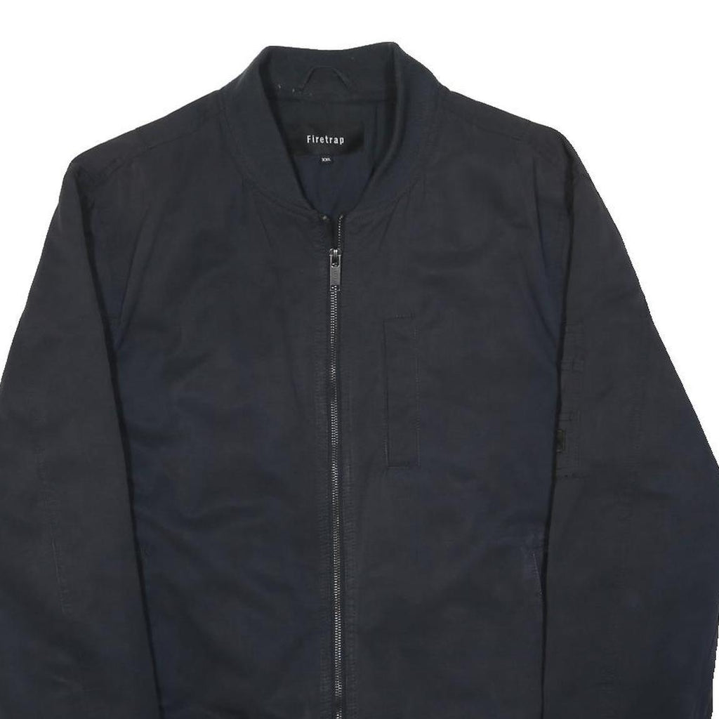 FIRETRAP Womens Black Bomber Jacket 2XL Cotton Blend Plain Casual Zip