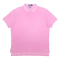 POLO RALPH LAUREN Mens Pink Short Sleeve Plain L Cotton Polo Shirt Classic Fit