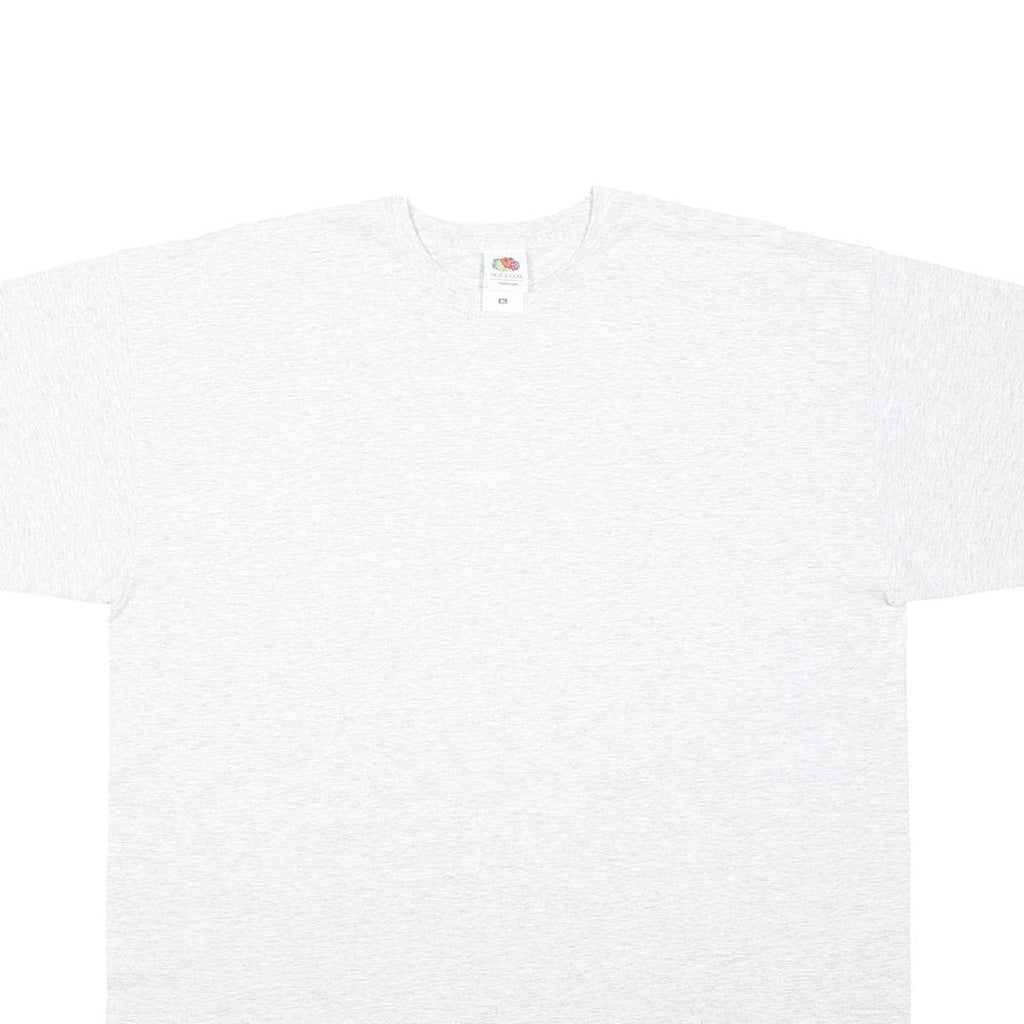 FRUIT OF THE LOOM Mens White Plain T-Shirt XL Short Sleeve Crew Neck Cotton