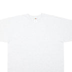 FRUIT OF THE LOOM Mens White Plain T-Shirt XL Short Sleeve Crew Neck Cotton