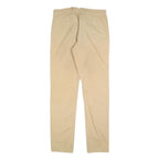 LACOSTE LIVE Mens Cotton Blend Beige Slim Straight Trousers W33 L33 Casual Smart