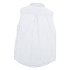 LEE Womens Light Blue Sleeveless Shirt S Cotton Blend Casual Summer Top