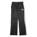 LONSDALE Womens Joggers Black & Cream S W28 L32 Drawstring Logo Casual Wear