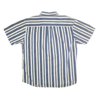 FADED GLORY Mens Blue & White Striped Shirt XL Cotton Casual Summer Button-Down