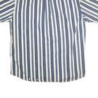 FADED GLORY Mens Blue & White Striped Shirt XL Cotton Casual Summer Button-Down