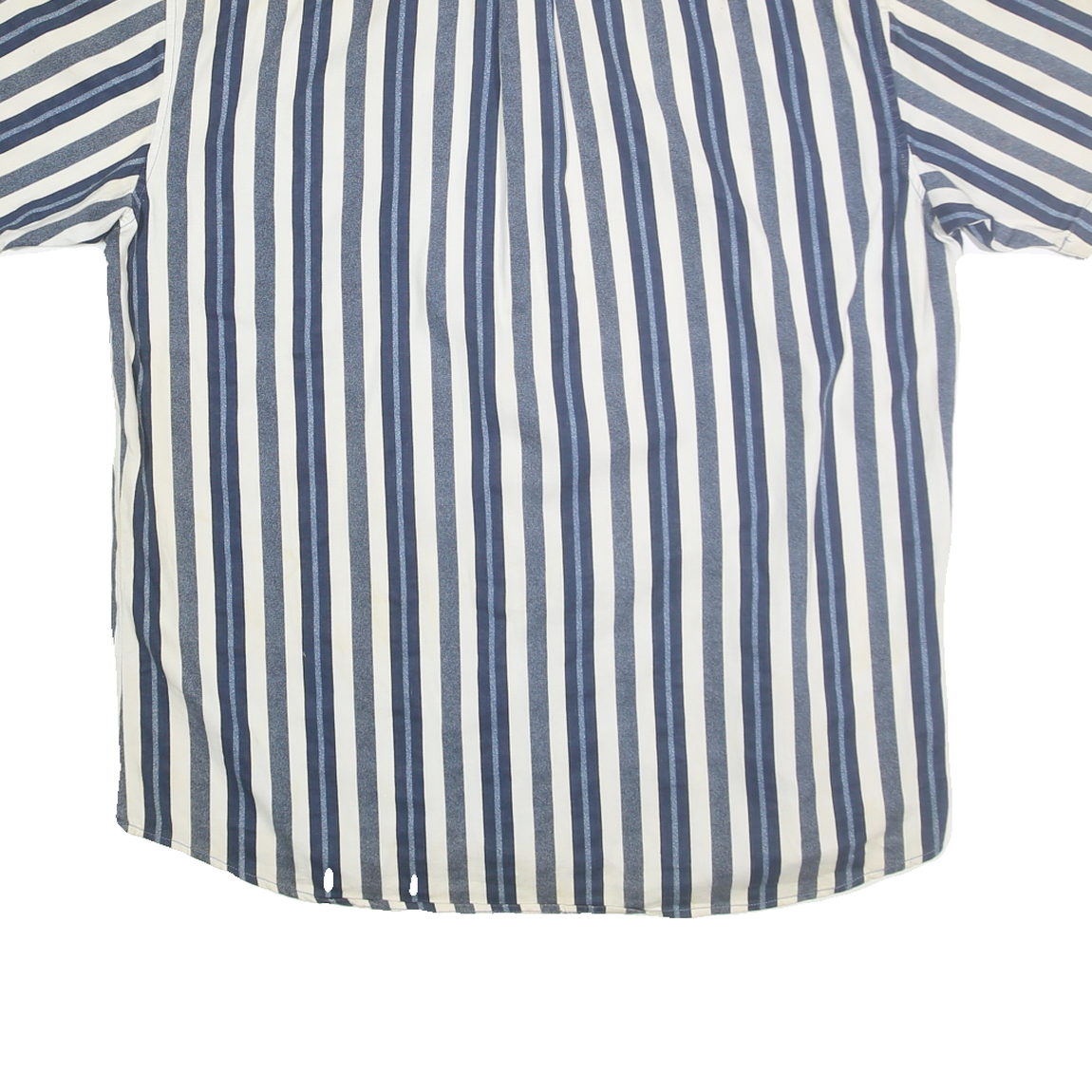 FADED GLORY Mens Blue & White Striped Shirt XL Cotton Casual Summer Button-Down