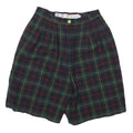 JH COLLECTIBLES Womens Shorts Green Tartan Plaid XS W23 Wool Casual