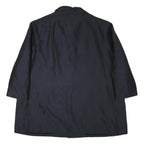 SANYO Mens Black Button Jacket 4XL Polyester Blend Classic Plain Lightweight