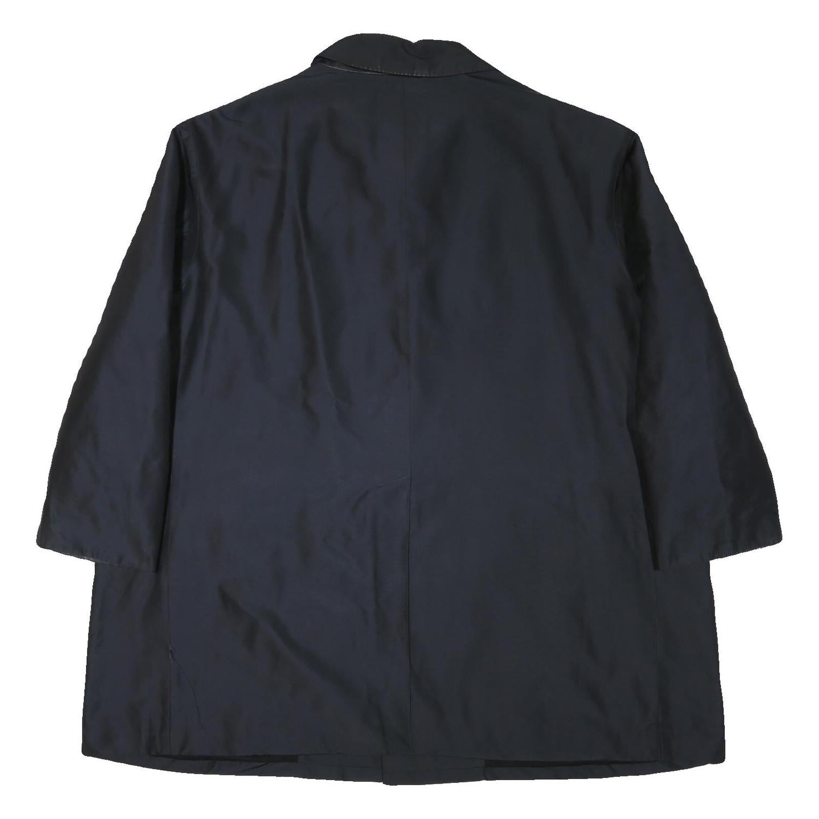 SANYO Mens Black Button Jacket 4XL Polyester Blend Classic Plain Lightweight