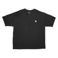 CARHARTT Mens Black Pocket T-Shirt 2XL Short Sleeve Crew Neck Classic Workwear