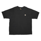 CARHARTT Mens Black Pocket T-Shirt 2XL Short Sleeve Crew Neck Classic Workwear