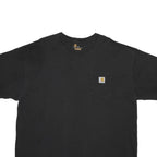 CARHARTT Mens Black Pocket T-Shirt 2XL Short Sleeve Crew Neck Classic Workwear