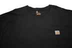 CARHARTT Mens Black Pocket T-Shirt 2XL Short Sleeve Crew Neck Classic Workwear