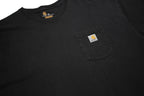 CARHARTT Mens Black Pocket T-Shirt 2XL Short Sleeve Crew Neck Classic Workwear