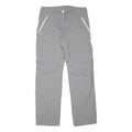 QUECHUA Womens Grey Regular Fit Straight Polyester Blend Trousers W30 L30