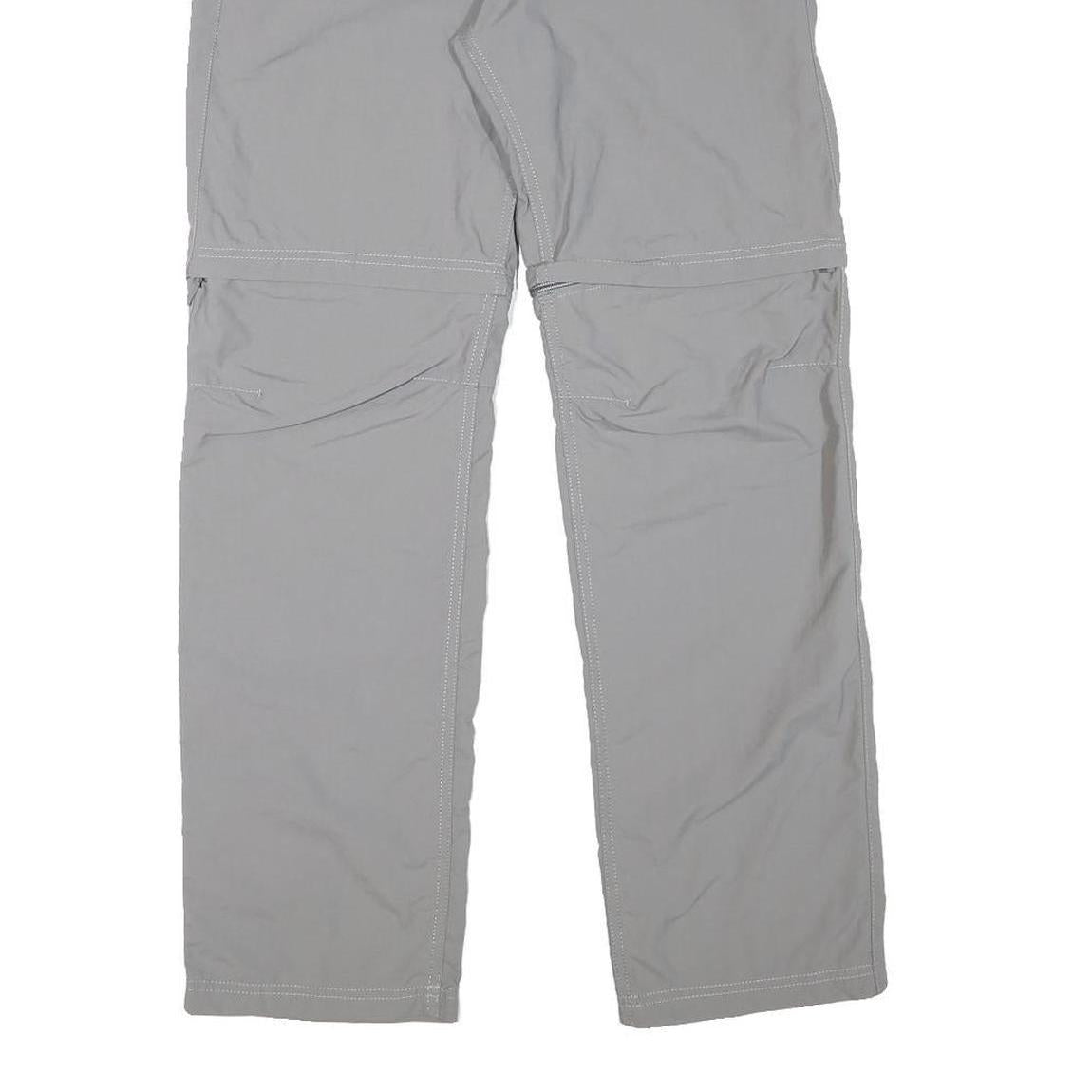 QUECHUA Womens Grey Regular Fit Straight Polyester Blend Trousers W30 L30