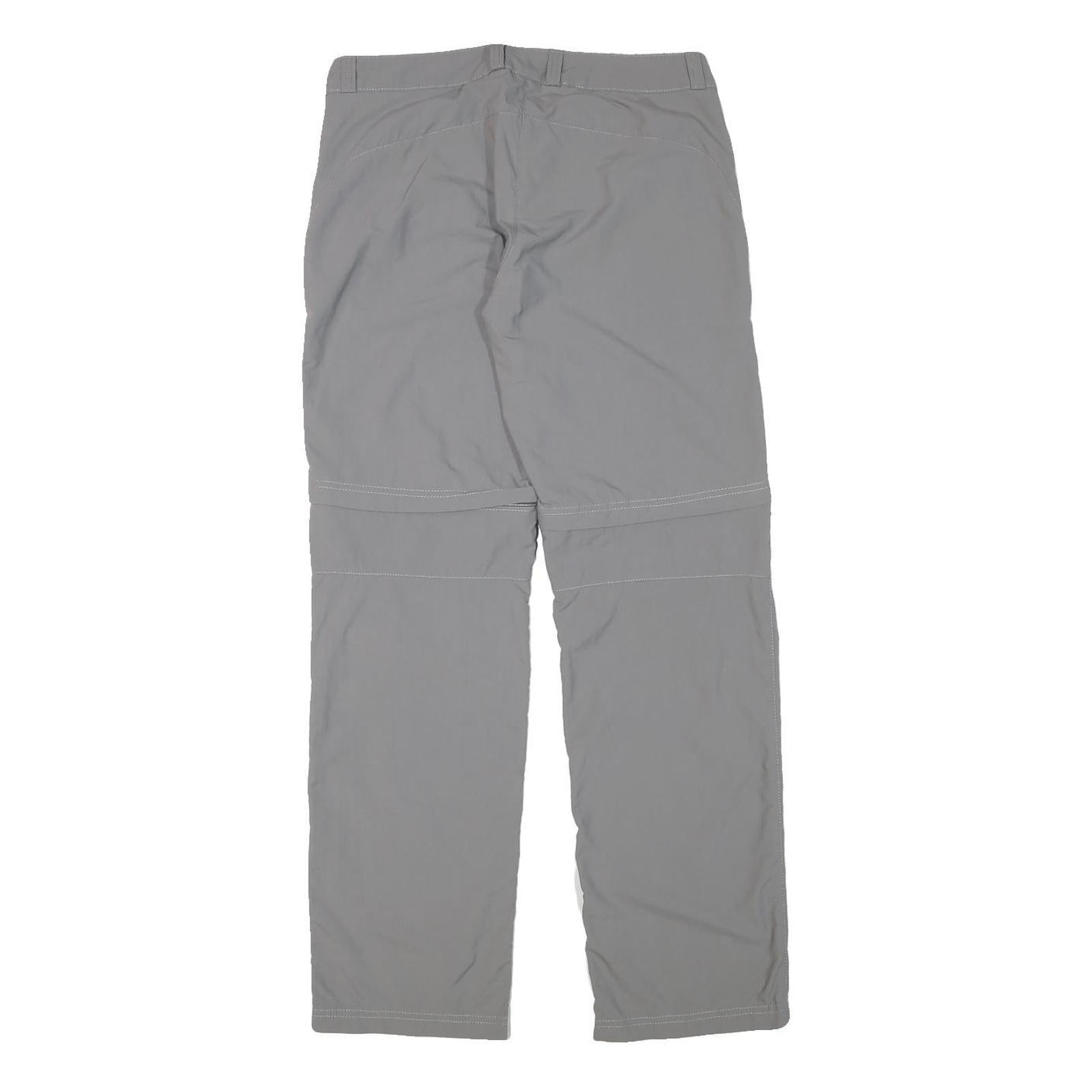 QUECHUA Womens Grey Regular Fit Straight Polyester Blend Trousers W30 L30