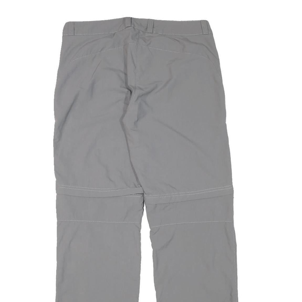 QUECHUA Womens Grey Regular Fit Straight Polyester Blend Trousers W30 L30