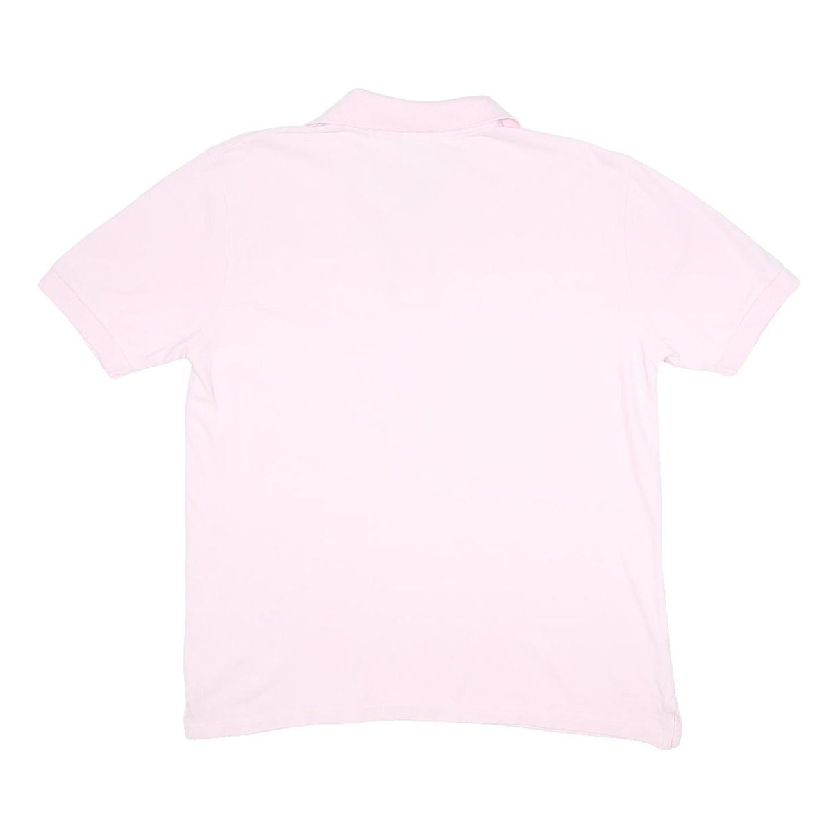RUSSELL ATHLETIC Mens Pink Short Sleeve Plain Polo Shirt M Cotton Basic