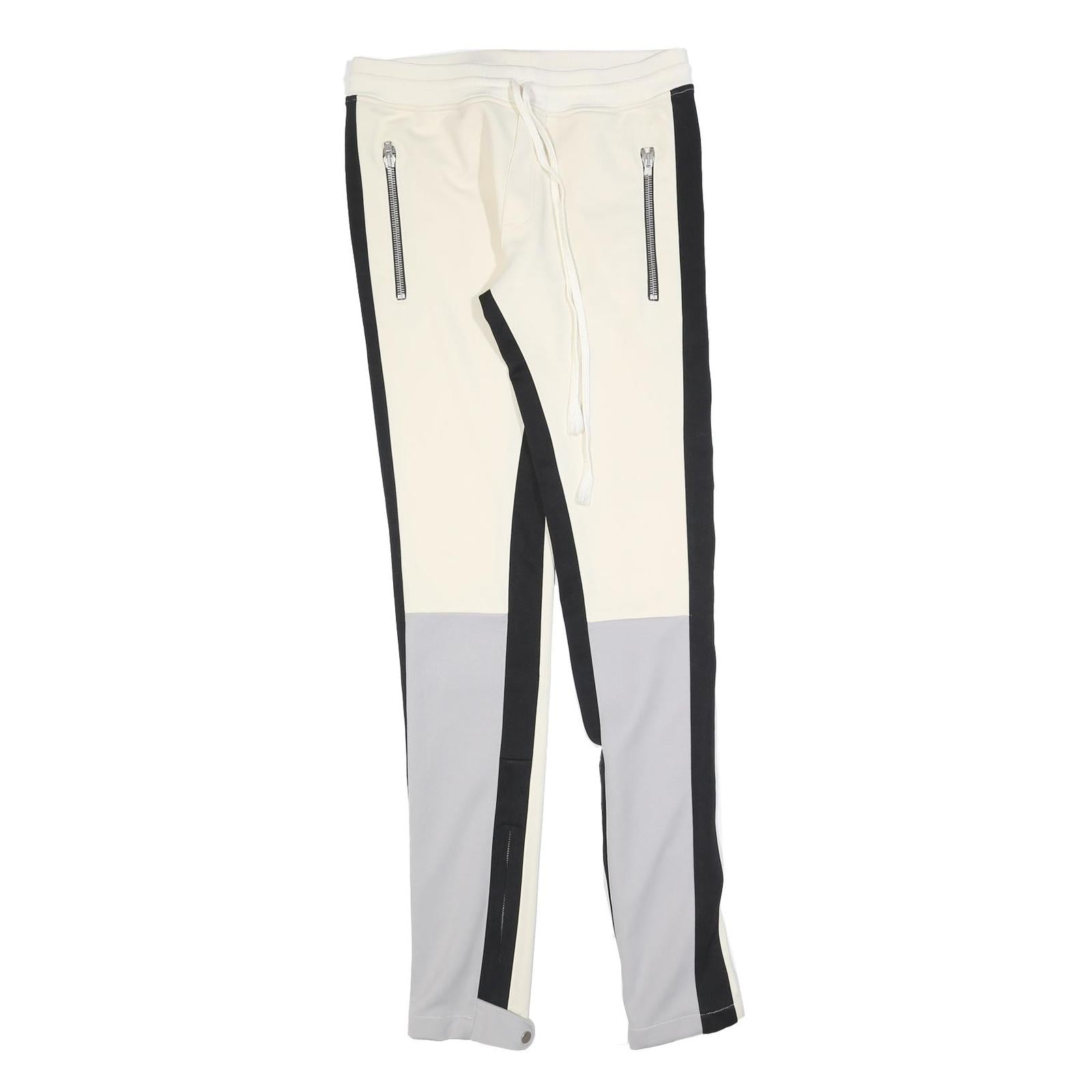 FEAR OF GOD Womens Joggers White & Grey Slim Tapered M W30 L34 Drawstring Zip