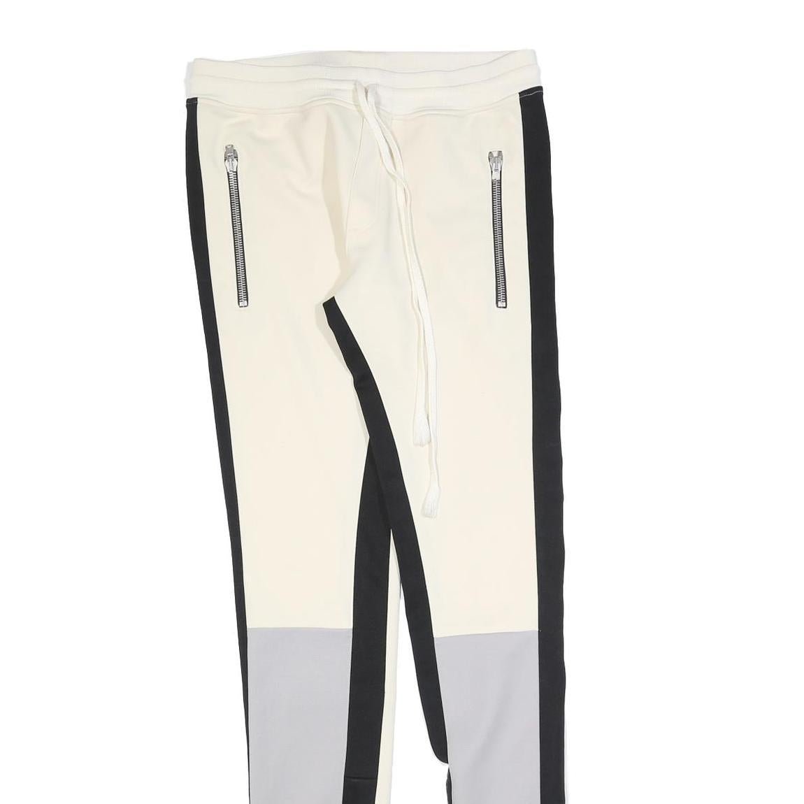 FEAR OF GOD Womens Joggers White & Grey Slim Tapered M W30 L34 Drawstring Zip