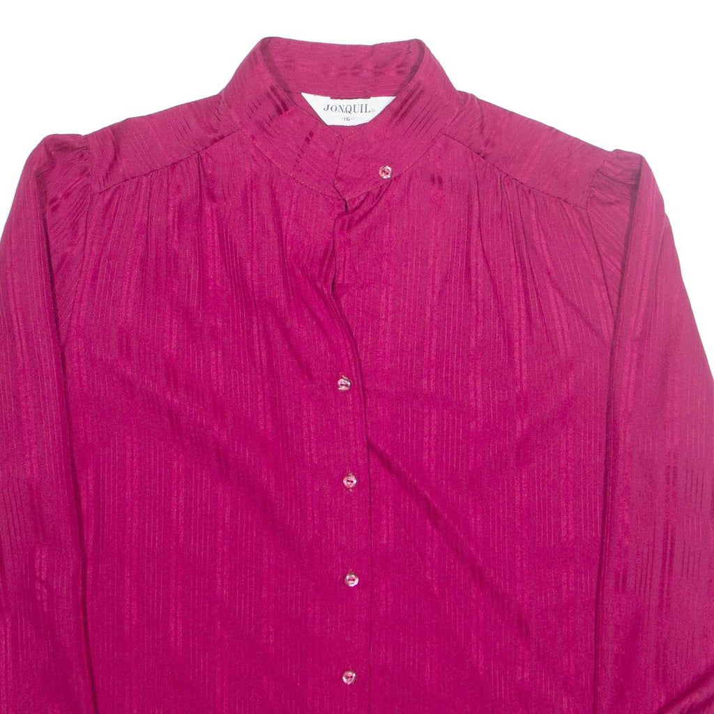 Womens Shirt Pink Collared Long Sleeve L