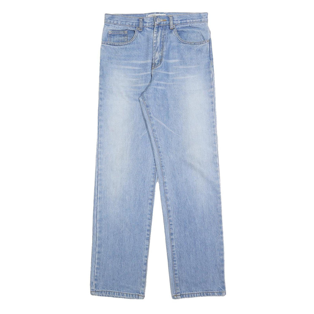 YES OR NO Mens Blue Jeans Regular Straight Denim Light W28 L30 Casual