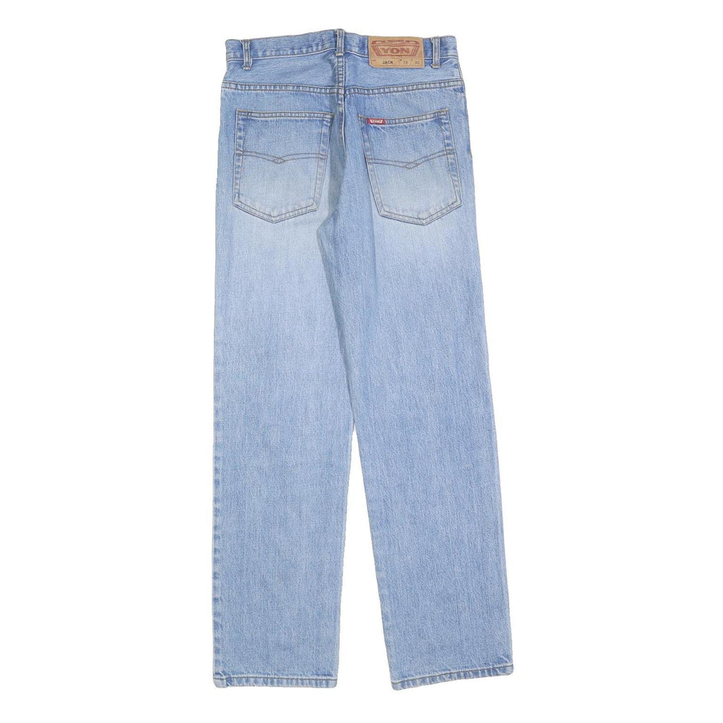 YES OR NO Mens Blue Jeans Regular Straight Denim Light W28 L30 Casual