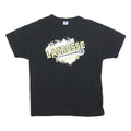 RUSSELL ATHLETIC Mens Black Lacrosse Graphic T-Shirt M Short Sleeve Crew Neck