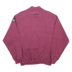 ADIDAS Mens Maroon 1/4 Zip Sweatshirt M Cotton Blend Athletic Pullover