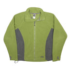 THE NORTH FACE Womens Green & Grey Jacket M Polyester Zip Outdoor Casual Fleece