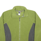 THE NORTH FACE Womens Green & Grey Jacket M Polyester Zip Outdoor Casual Fleece