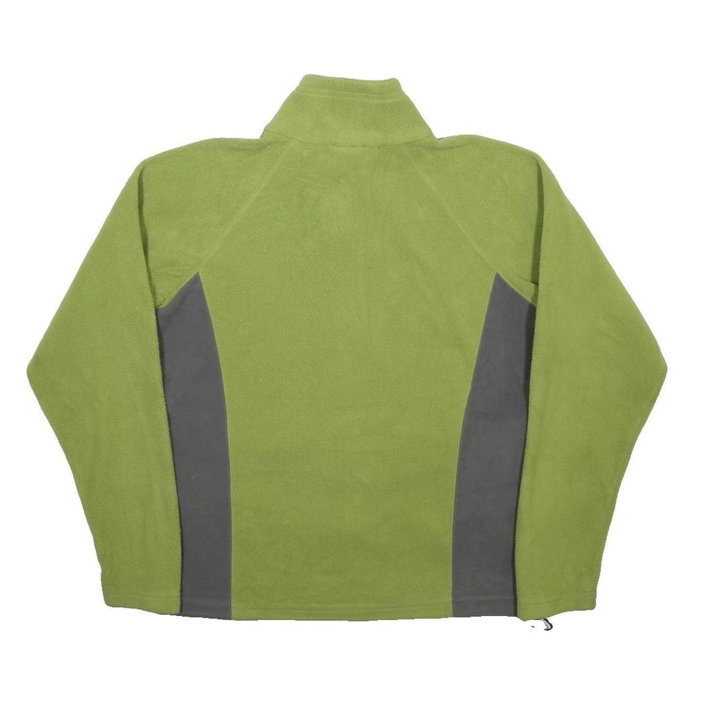 THE NORTH FACE Womens Green & Grey Jacket M Polyester Zip Outdoor Casual Fleece