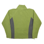 THE NORTH FACE Womens Green & Grey Jacket M Polyester Zip Outdoor Casual Fleece