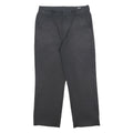 ADIDAS Mens Black Polyester Relaxed Straight Trousers W36 L30 Casual Zip Closure