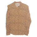 ORSAY Womens Printed Shirt Orange Collared Long Sleeve Animal Print S