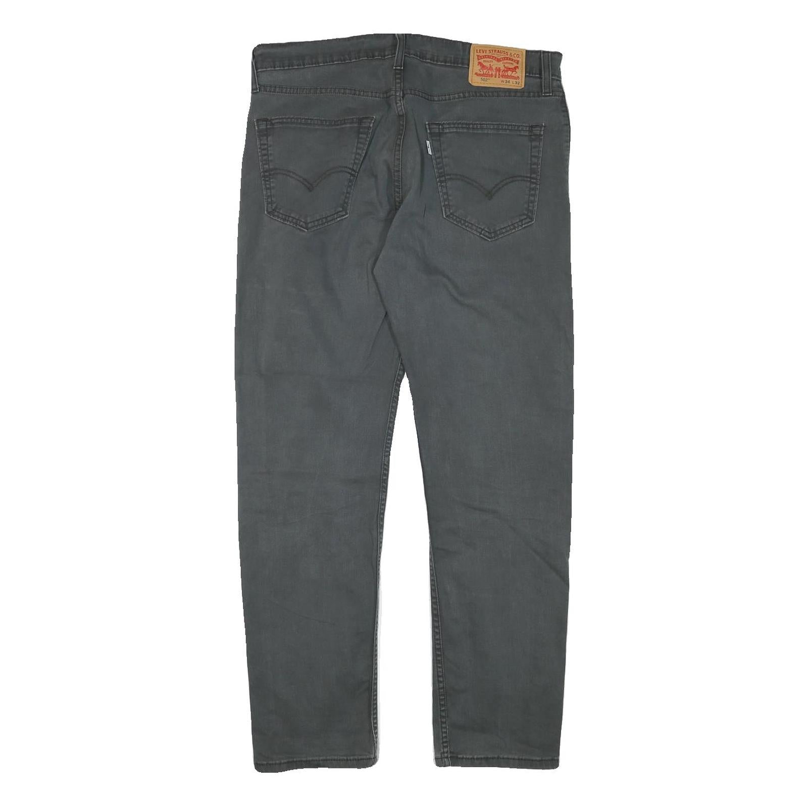 LEVI'S Mens Jeans Black Regular Straight Denim Medium W34 L29 Classic Zip