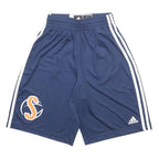 ADIDAS Mens Navy Blue Sports Casual Shorts XS W22 Basketball Logo