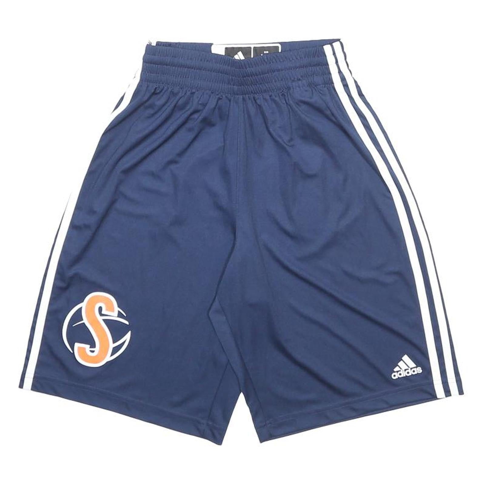 ADIDAS Mens Navy Blue Sports Casual Shorts XS W22 Basketball Logo