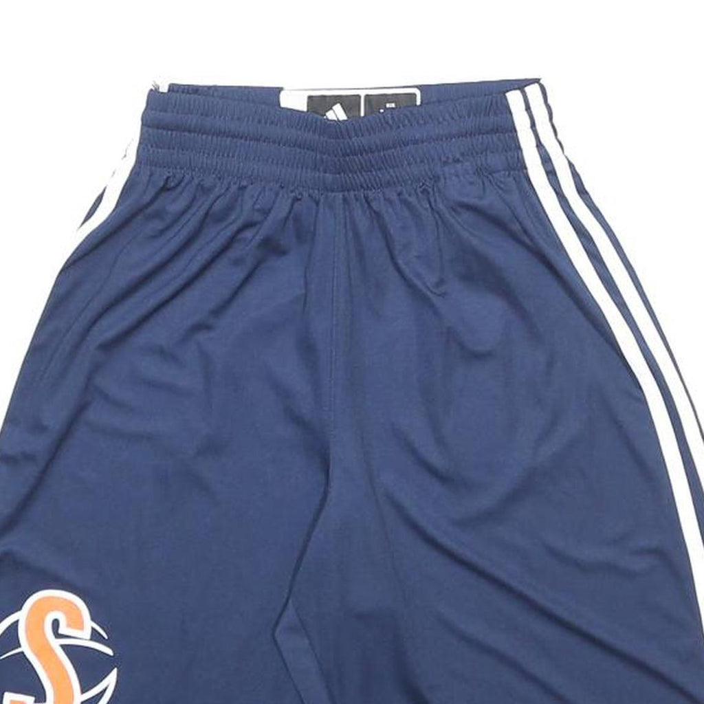 ADIDAS Mens Navy Blue Sports Casual Shorts XS W22 Basketball Logo
