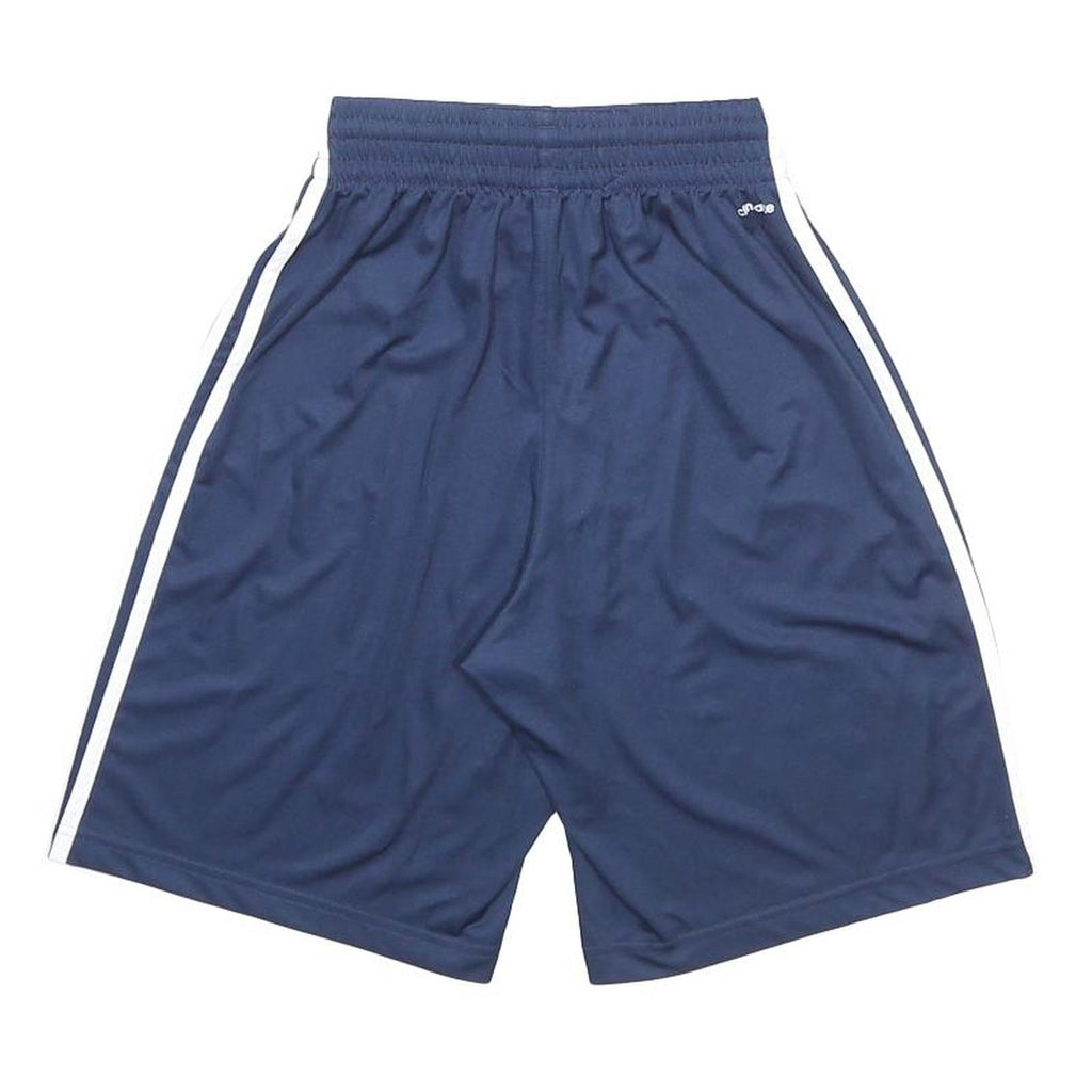 ADIDAS Mens Navy Blue Sports Casual Shorts XS W22 Basketball Logo