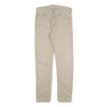 LEVI'S Mens Slim Beige Cotton Blend Zip Trousers W30 L32 Casual Straight Fit