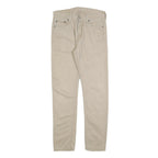 LEVI'S Mens Slim Beige Cotton Blend Zip Trousers W30 L32 Casual Straight Fit