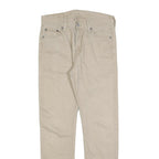 LEVI'S Mens Slim Beige Cotton Blend Zip Trousers W30 L32 Casual Straight Fit