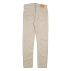 LEVI'S Mens Slim Beige Cotton Blend Zip Trousers W30 L32 Casual Straight Fit