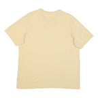 ADIDAS Mens Cream Graphic T-Shirt L Short Sleeve Crew Neck Cotton Blend