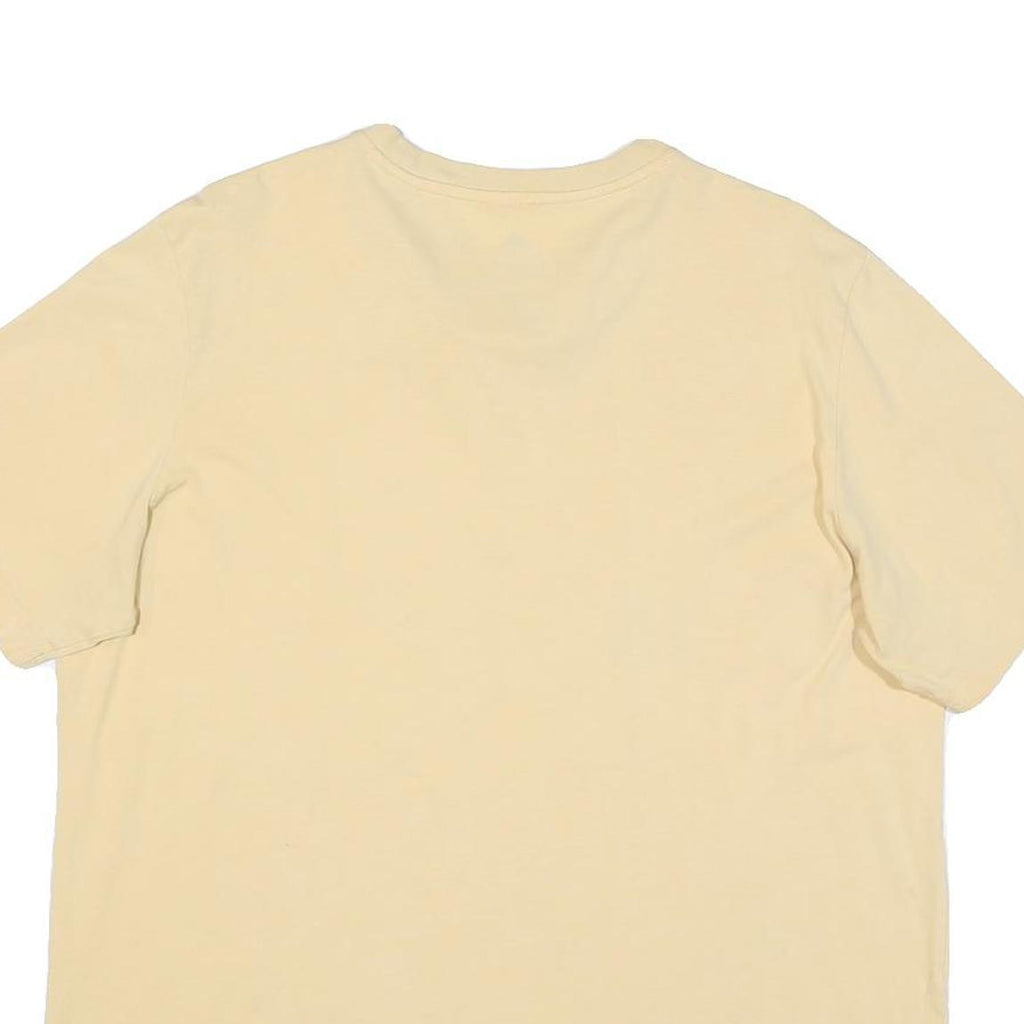 ADIDAS Mens Cream Graphic T-Shirt L Short Sleeve Crew Neck Cotton Blend