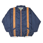 EARTHBOUND Mens Navy & Orange Casual Zip Jacket XL Polyester Blend Sporty